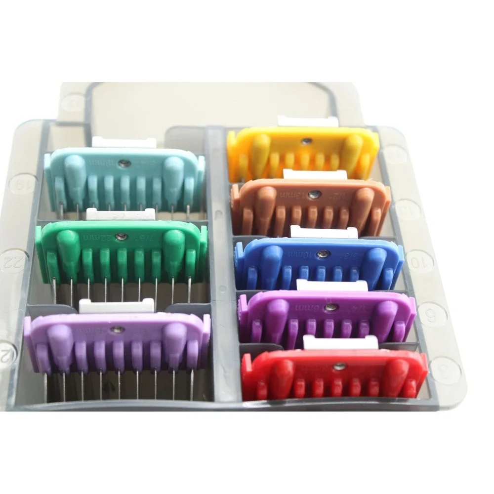8pc Pet Grooming Clipper Guard Set Stainless Steel Combs for Andis Wahl Oster